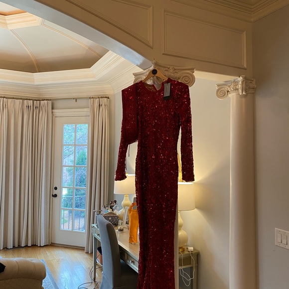 Nadine Merabi BELLA RED JUMPSUIT Large Brand New Never worn. - Picture 6 of 8